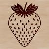 Free Strawberry Vector Graphic A stylized illustration of a ripe strawberry, suitable for digital design and printing.