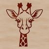Wildlife illustration featuring a giraffe A stylized illustration of a giraffe, suitable for digital designs and crafts.