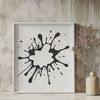 Free Stylish Splat Clip Art SVG A stylized illustration of a messy splat with clean, defined edges, suitable for graphic design projects.