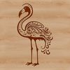 Colorful Flamingo Clipart Download A stylized illustration of a flamingo bird with distinctive features.