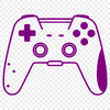Digital Gaming Controller SVG Design A vector graphic design of a standard gamepad layout for digital gaming.