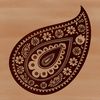 Elegant Paisley Ornament Clip Art A detailed paisley shape used as an ornate embellishment for various designs.