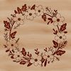A floral wreath design made from interconnected flowers and leaves in vector format.