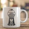 A colorful 3D illustration of a classic gumball machine with spinning wheels and a transparent glass container.