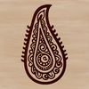 A intricate ornate paisley shape for crafting and design.