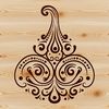 Beautiful Paisley Pattern Clip Art A detailed ornate paisley shape with intricate details, suitable for use as clip art in various design software.