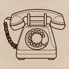 Vector Telephone Icon for Digital Designs A simple telephone icon made from vector lines, ideal for digital designs.
