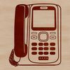 Phone Icon in Modern Design An SVG icon of a traditional phone with a sleek design and minimalist style.