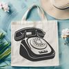 Cordless Telephone Illustration SVG illustration of a classic telephone with cordless receiver.