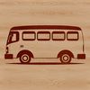 Stylized Bus Icon SVG Design Element An SVG graphic design element featuring a stylized representation of a vehicle.