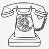Simple Telephone Icon Design Telephone icon with simple vector design elements for digital and graphic projects.