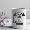 Retro Phone Graphic Vector Art A high-resolution vector illustration of a classic telephone.