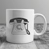 A simple telephone icon in vector format, suitable for digital designs and cutting machine applications.