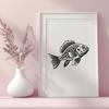 Artistic Fish In PDF & PNG