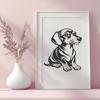 Dachshund Vector Illustration In SVG, PNG, PDF And DXF Formats