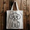 Poodle Stencil In SVG, PNG, PDF And DXF Formats