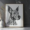 Ornate Doberman Pinscher - SVG Format