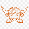 Unique Highland Cow Clip Art - Free PDF Download