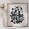 Floral Our Lady Of Guadalupe - For Laser Engraver Project