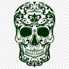 Ornate Skull Drawing