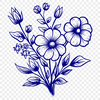 Wild Flower In DXF Format - Free Digital Download, Commercial Use