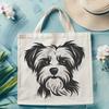 Beautiful Morkie In DXF - For Free Download, Commercial Use