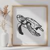 Beautiful Sea Turtle Clip Art