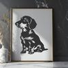 Free Artistic Dachshund - Free SVG Download, Commercial Use