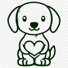 Unique Puppy Artwork SVG - Free Download