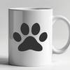 Paw Print Digital Drawing In SVG, PNG, PDF And DXF Formats