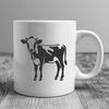 Adorable Farm Animal Illustration An illustration of a cow in full body, depicted as a farm animal.