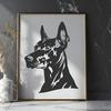 Beautiful Doberman Pinscher Decal