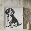 Stunning Puppy Digital Drawing In DXF For Free Download