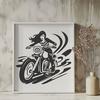 Creative Motorbike Digital Drawing - Free PDF