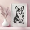 Artistic Corgi - Sublimation SVG