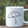 Rainy Day Illustration Vector Art Umbrella Design Illustrated umbrella design with raindrops, suitable for digital printing and vector art projects.