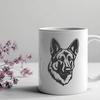 Beautiful German Shepherd In PNG Format