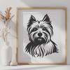 Beautiful Yorkshire Terrier Vector Art