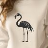 One-Legged Flamingo Vector Design A full-body illustration of a flamingo standing on one leg, suitable for vector design.