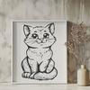 Creative Cat Vector Drawing