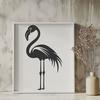 Stunning Flamingo Image In DXF For Free Download