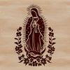 Devotional Lady in Floral Garb An SVG representation of Our Lady of Guadalupe in traditional religious attire.