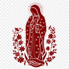 Virgin Mary Vector Illustration In SVG, PNG, PDF And DXF File Formats