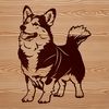 Editible Dog Breed Icon A standing Welsh Corgi breed dog in an editable vector format.