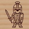 Spartan Design Vector Art Illustrative depiction of a Spartan warrior in ancient Greek attire.