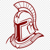 Ancient Spartan Vector Illustration A classic Greek warrior in traditional attire, wearing a helmet and shield.