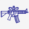 Creative Assault Rifle In SVG - For Free Download, Commercial Use