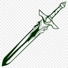 Vector Sword Illustration for Digital Designs A stylized illustration of a sword in vector format, suitable for digital designs.