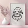 Artistic Santa Claus Wearing Glasses