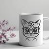 Stunning Big Cat Wearing Glasses SVG